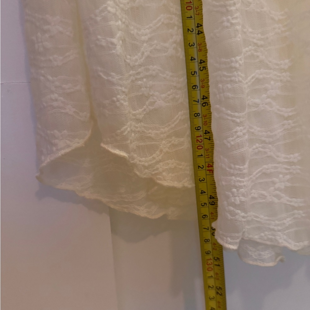 NWT Thirty/Thirty L.A. Modest Cream Floral Lace Midi Dress - Size L - Picture 4 of 6